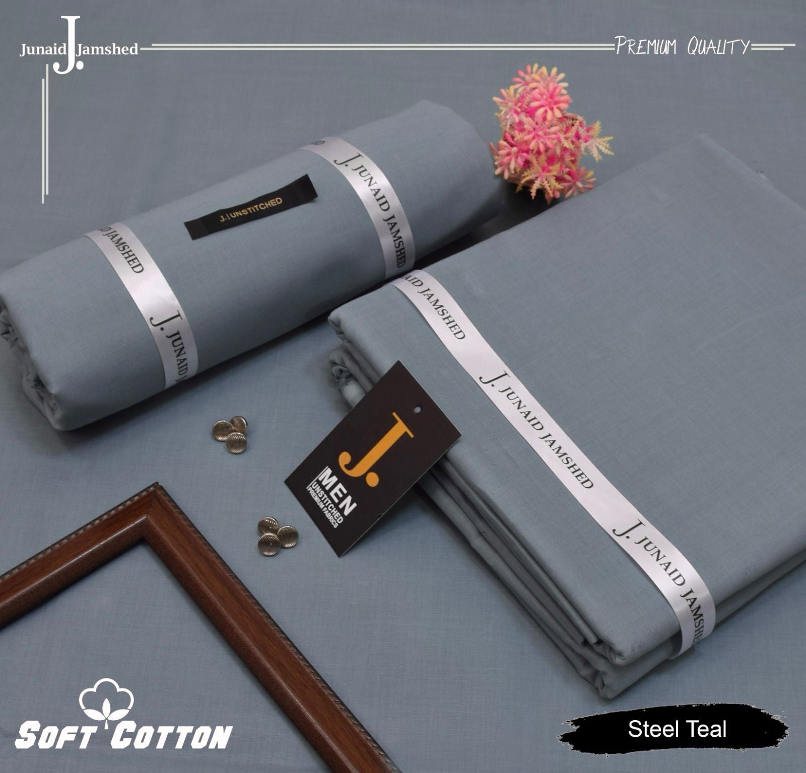 J. Soft Cotton - Silver Teal