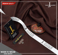 J. WASH & WEAR UNSTICHED SUIT (DARK BROWN)
